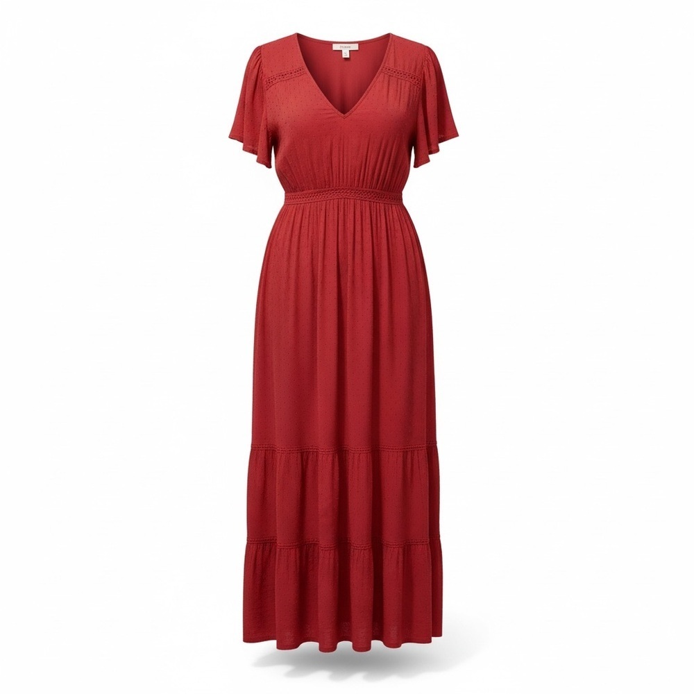 Nuture by Westbound fiery red maxi dress, large